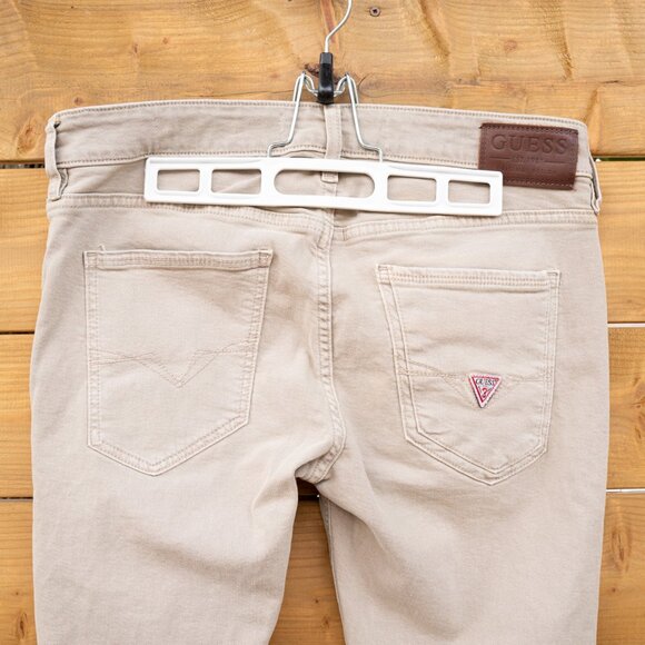 NEW W/O TAGS! Guess Men's Skinny Beige Jeans Size 32 | 99% Cotton Premium Denim - Picture 7 of 10